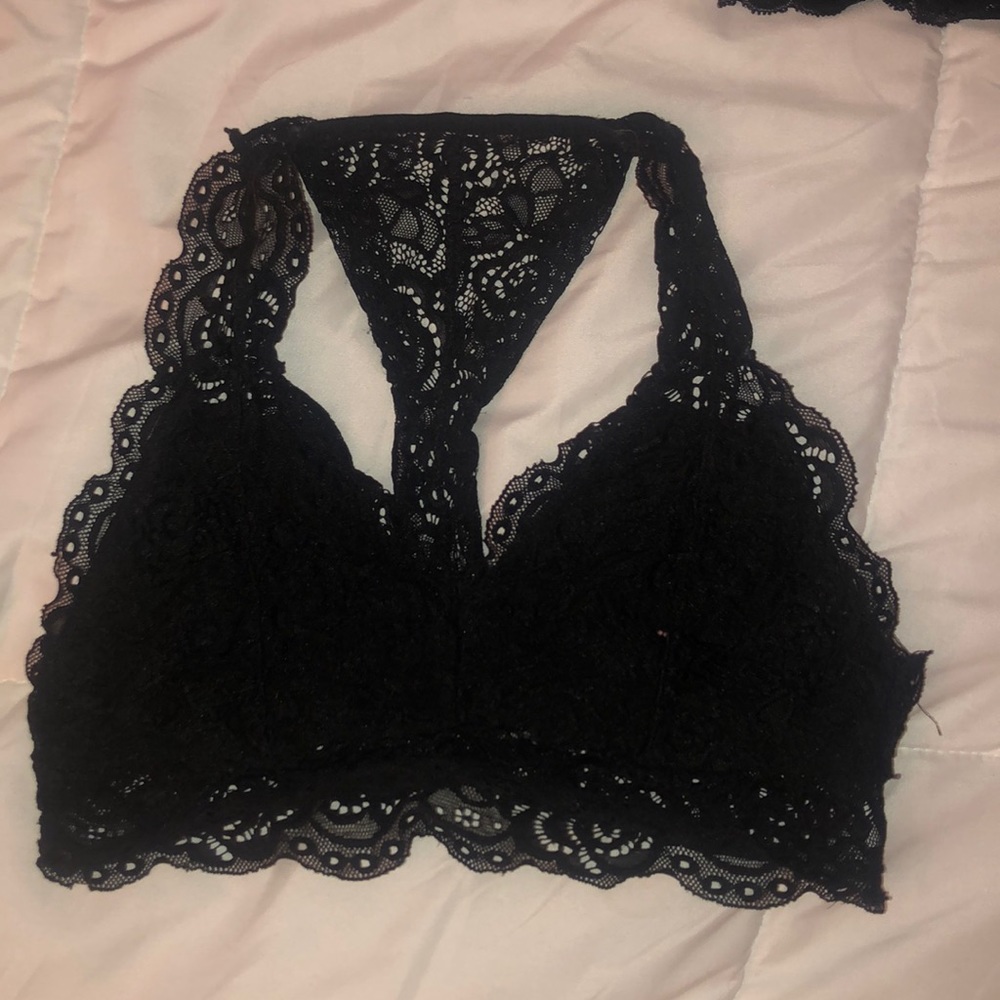 Black laced brallette